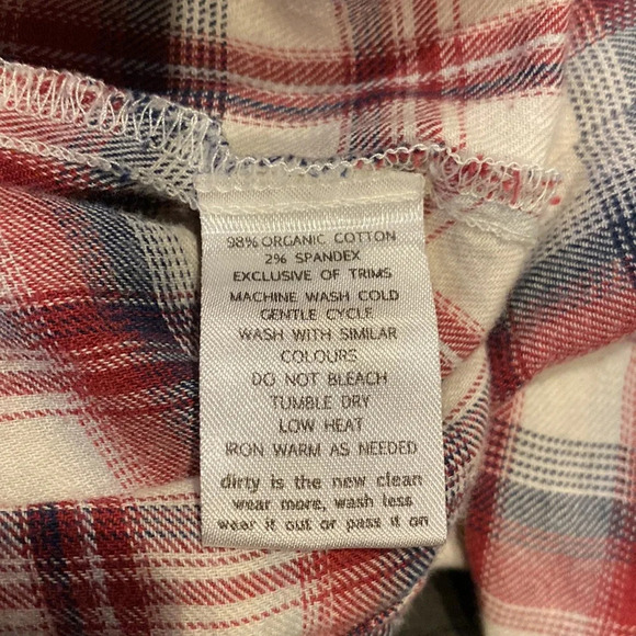 Horny Toad Women’s Small Plaid Casual Button Down Long Sleeve Chest Pockets - Picture 8 of 9